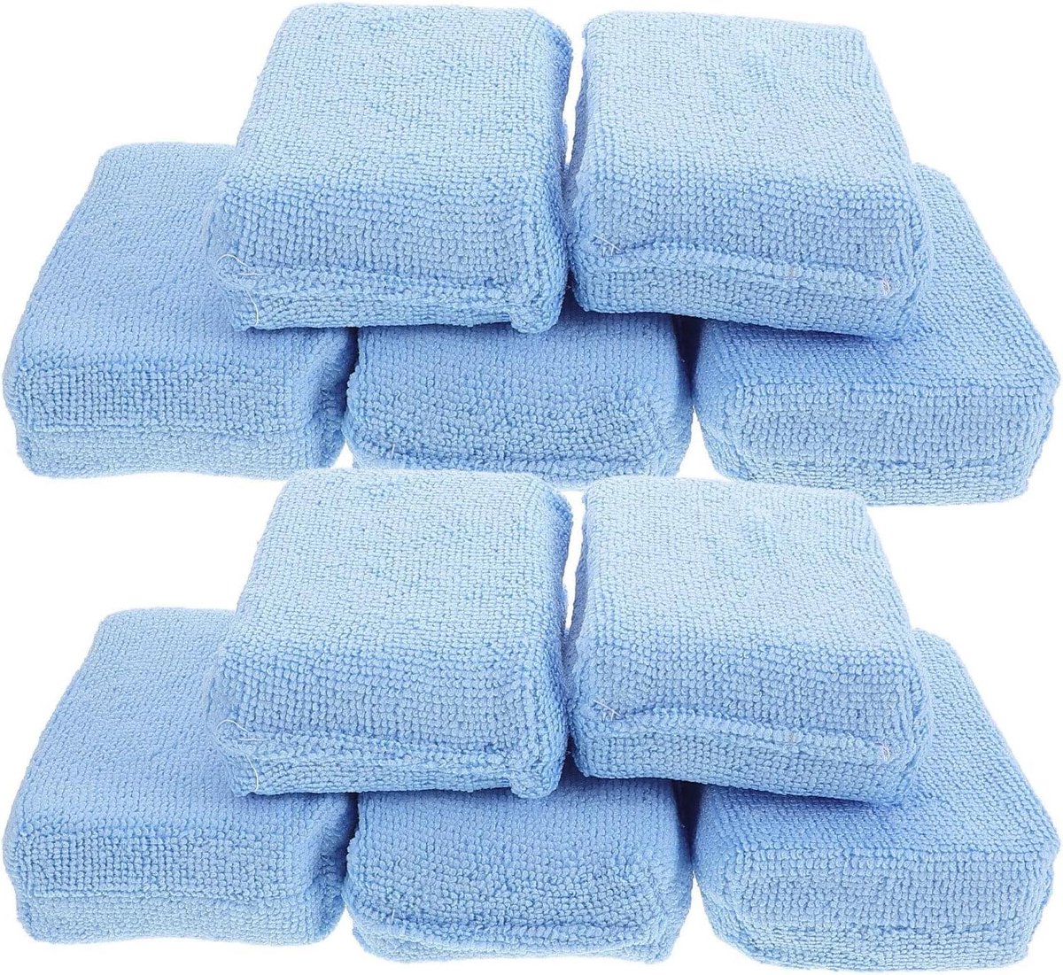 Microvezel Applicator Pads - Polijstspons Set - Auto Polijsten - Geavanceerd Materiaal - 10 Stuks - Hemelsblauw
