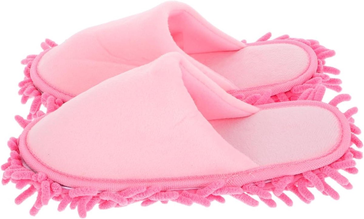 Dweilpantoffels - Schoonmaak pantoffels - Vloer reinigen - Uitneembare zool - 27.5 cm - Roze