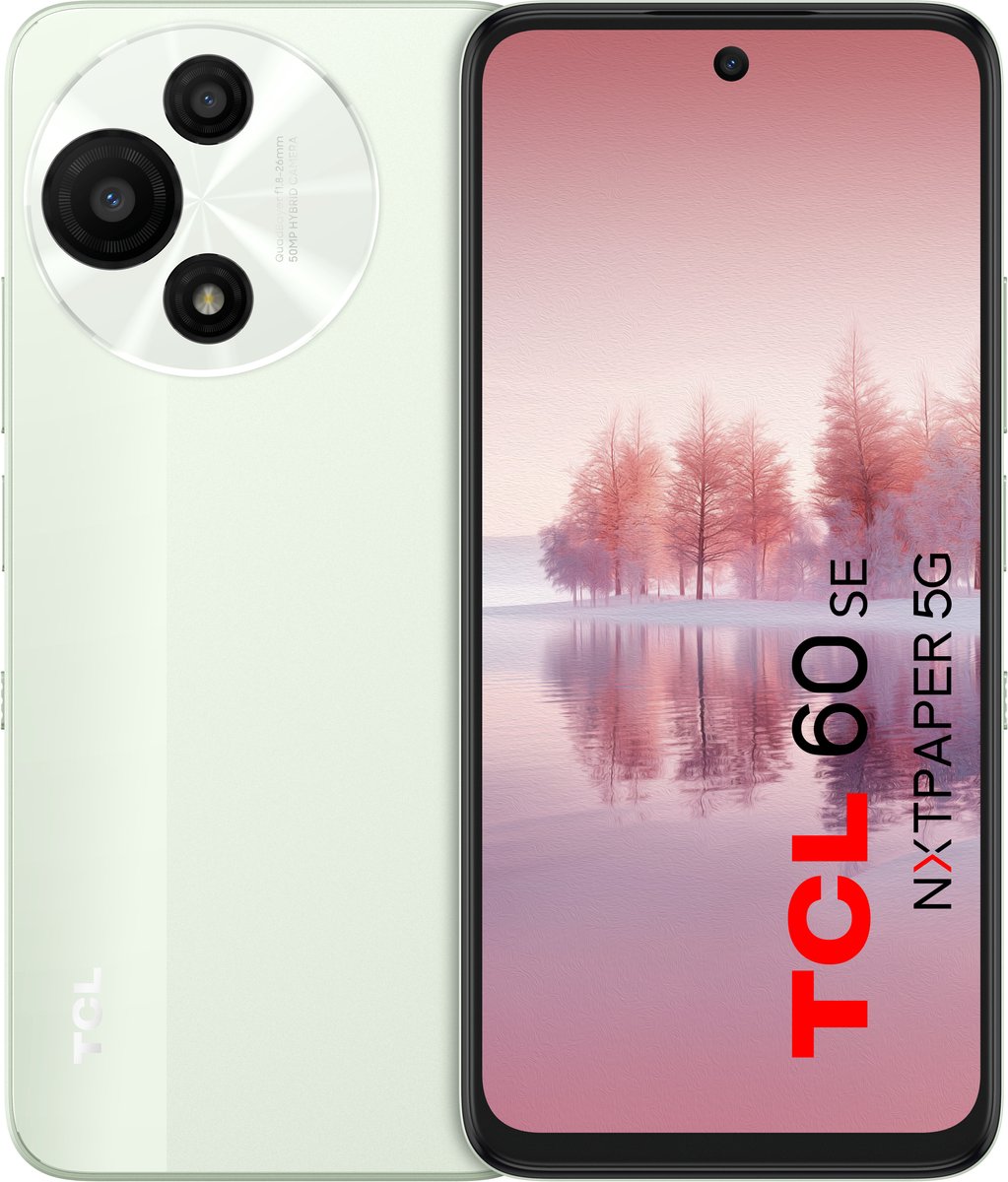 TCL 60 SE NXTPAPER 5G 17 cm (6.7") Android 15 USB Type-C 8 GB 256 GB 5200 mAh Groen, Muntkleur
