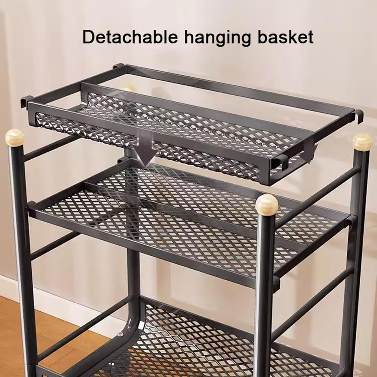 PowerRack Elite Home Gym Opbergrek met Wielen voor Halters, Kettlebells, Yogamatten en Fitnessaccessoires – 3-Laags Metalen Fitness Organizer 57 x 36 x 71,5 cm