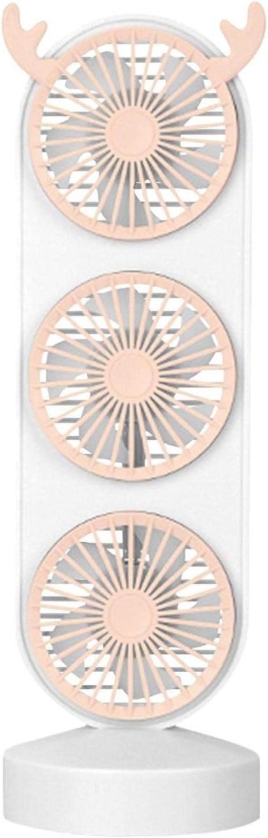 Bureauventilator - Mini Ventilator - Frisse Lucht - Drie Windstanden - 3.31x3.31x10.24 Inch - Zwart