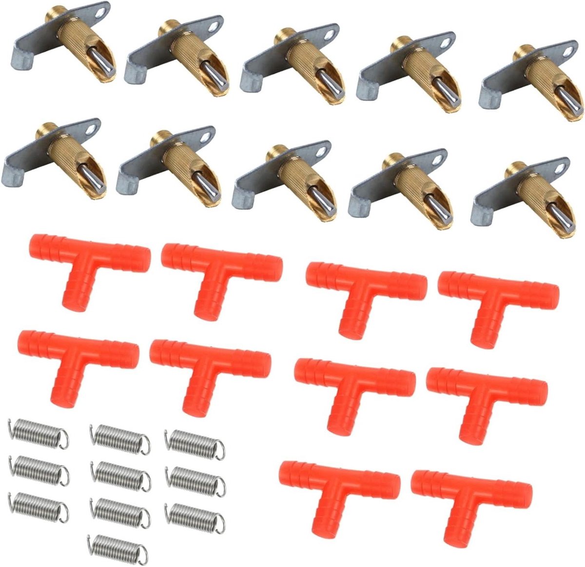 Konijn Drinkfontein – Automatische Waterdispenser – Dieren Verzorgen – Zelfsluitend – 10 Stuks – Rood