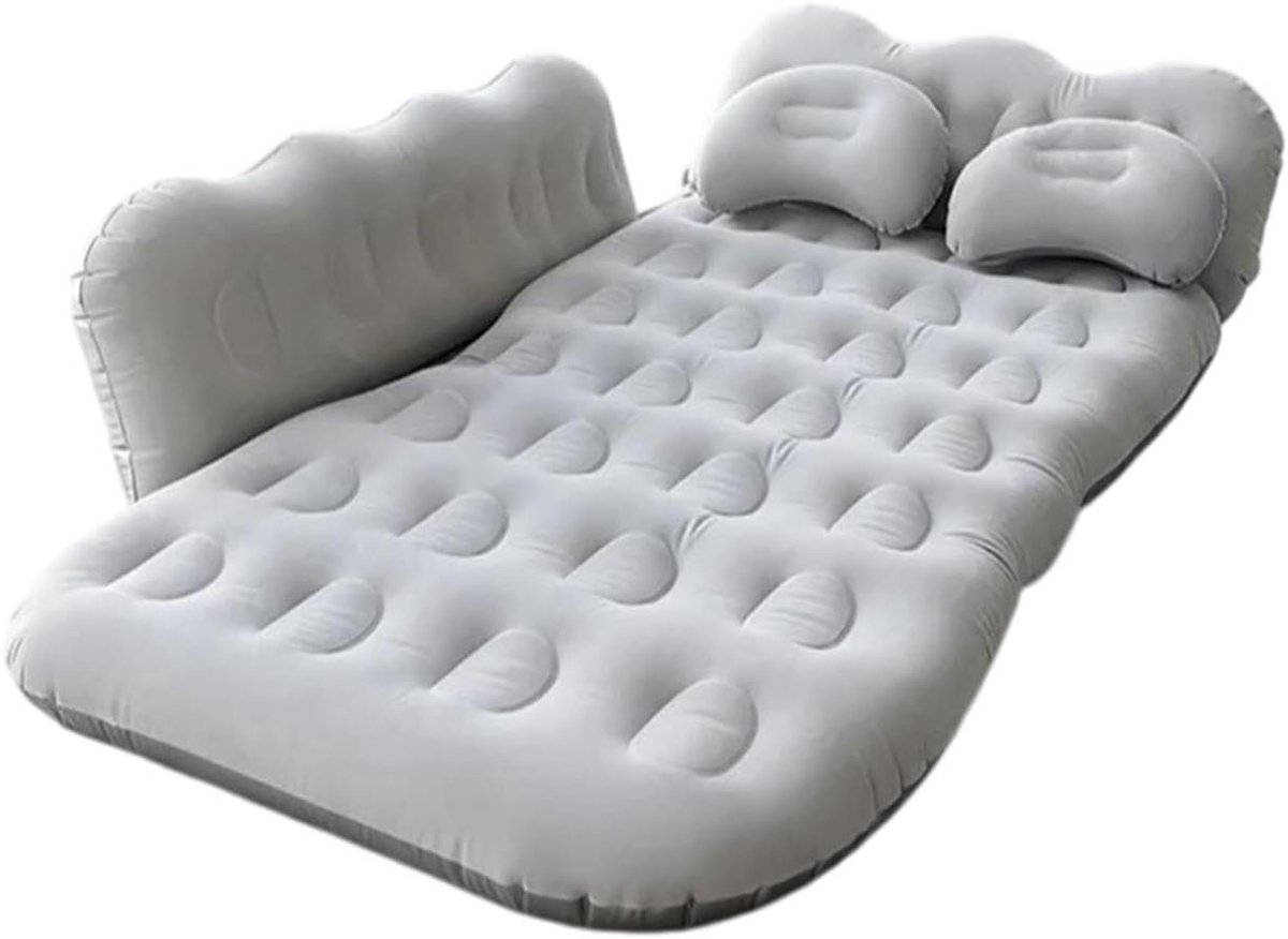 Luchtmatras Auto - Reiskussen Bed - Comfortabel Reizen - Universeel Ontwerp - One Size - Grijs