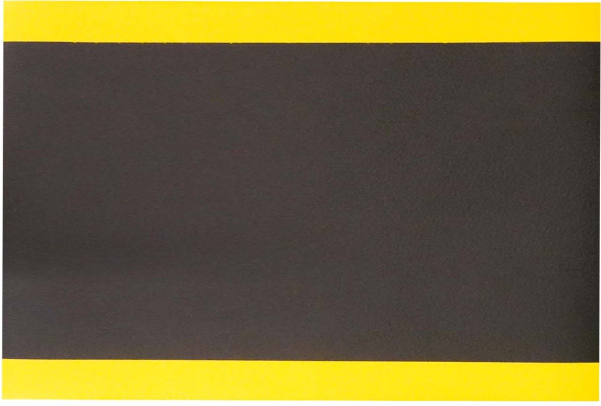 JekaShop Anti vermoeidheidsmat WS-1 voor kortdurend staand werk - Geel & Zwart - 300 cm x 122 cm x 10 mm- Anti-slip - Veerkrachtig schuim - 10 mm - Voor binnen