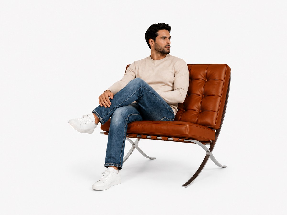 Malmo Chair - Cognac Bruin - Stoel - Fauteuil