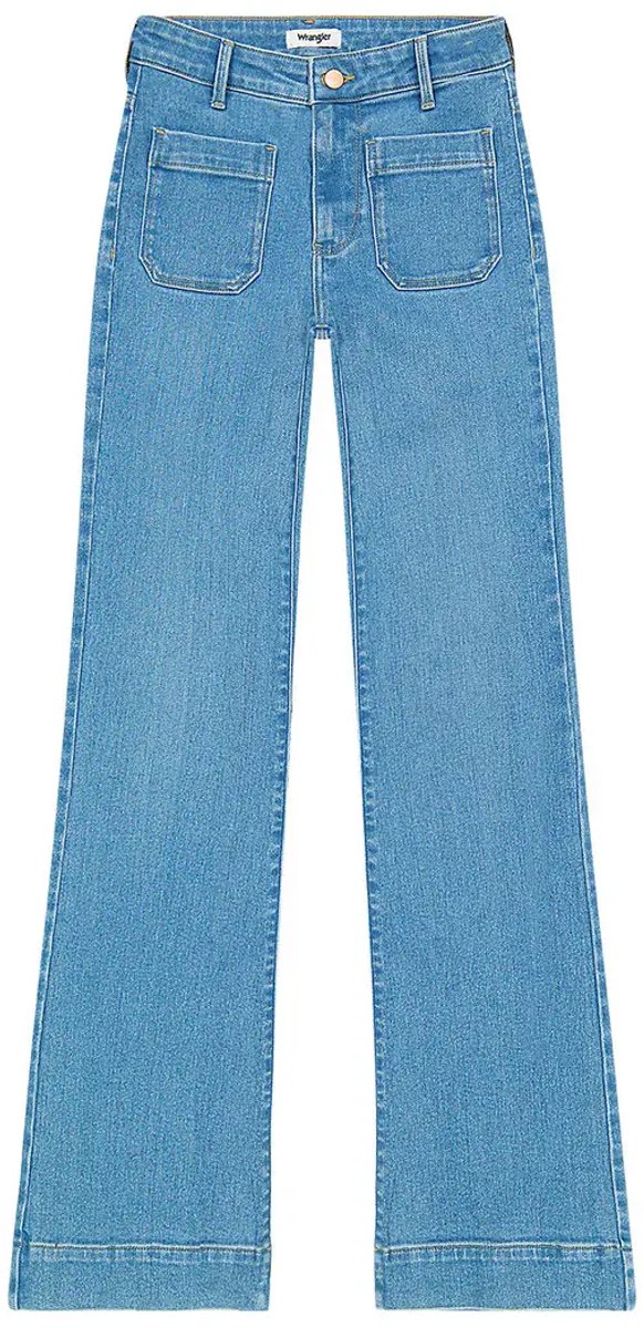 Damesjeans Wrangler Flare Blauw