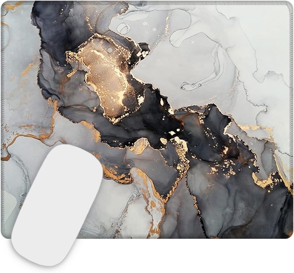 Gaming Mouse Pad met Gestikte Randen 26 x 21 x 0.3 cm voor PC en Laptop, Ideaal voor Thuis en Kantoor, Comfortabel en Duurzaam