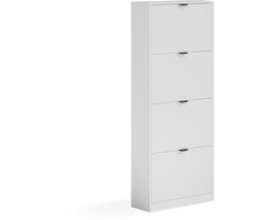 Vicco Schoenklaprek Gizmo, Wit, 59 x 146.6 cm met 4 compartimenten