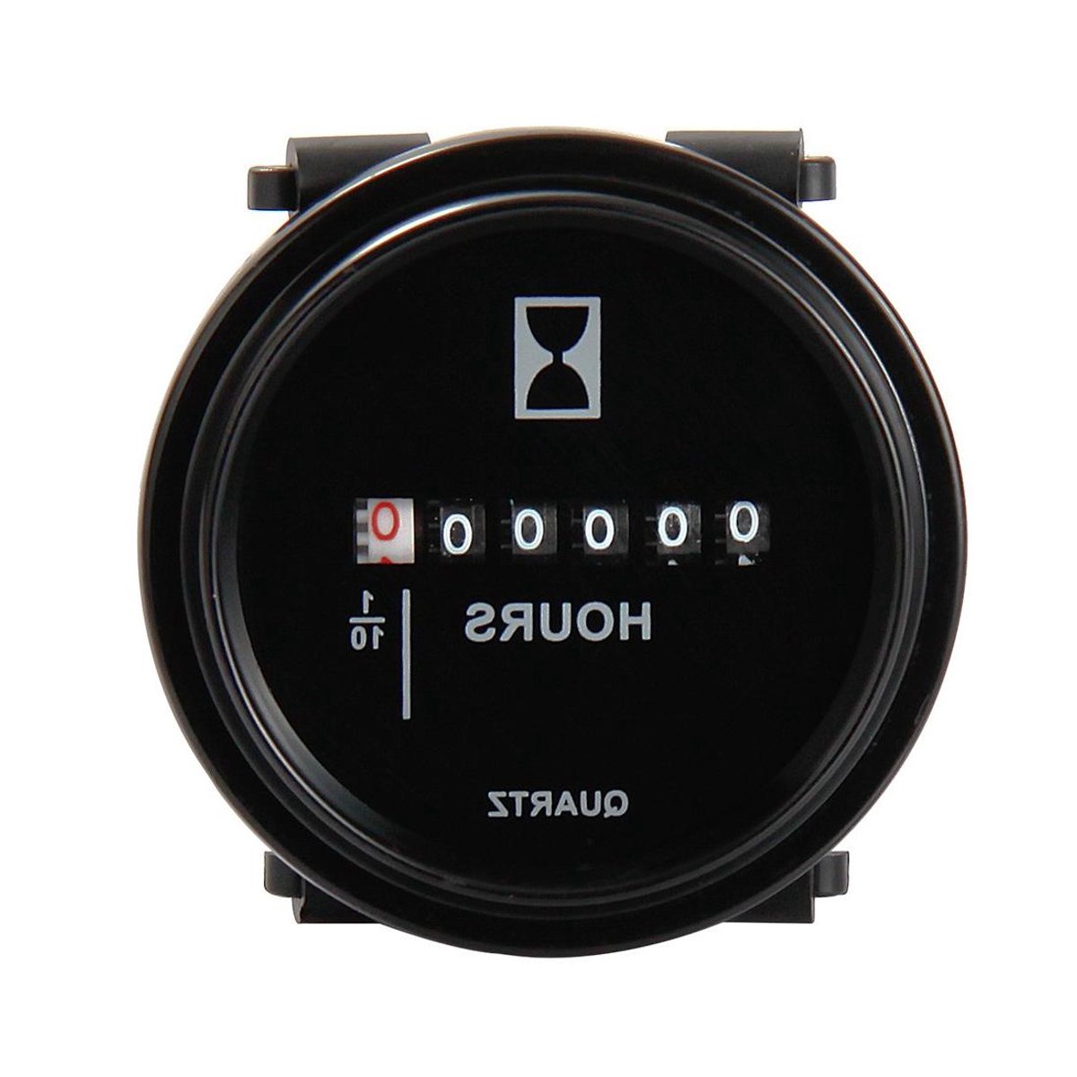 Mechanische Urenteller - Motor Timer - Gebruiksuren Registreren - Breed Spanningsbereik - 5.8 cm Diameter - Zwart