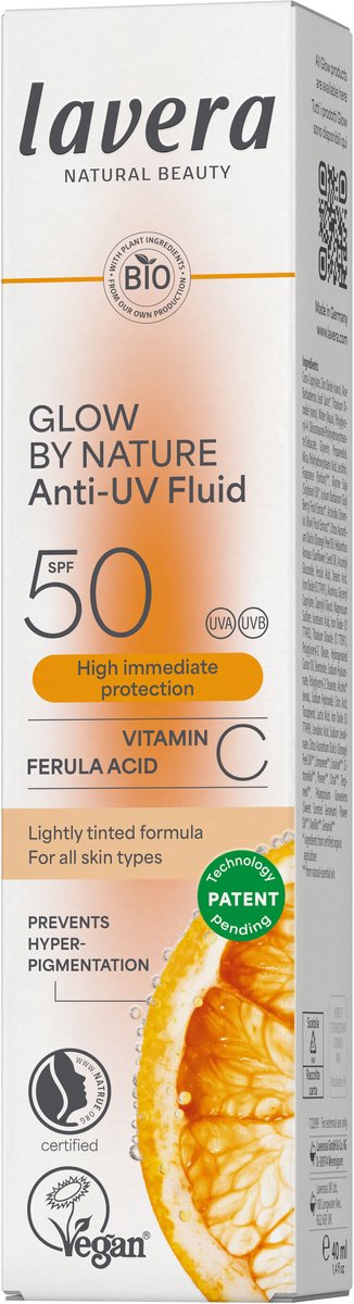 Lavera Glow by nature anti-UV fluid SPF50 40 Milliliter
