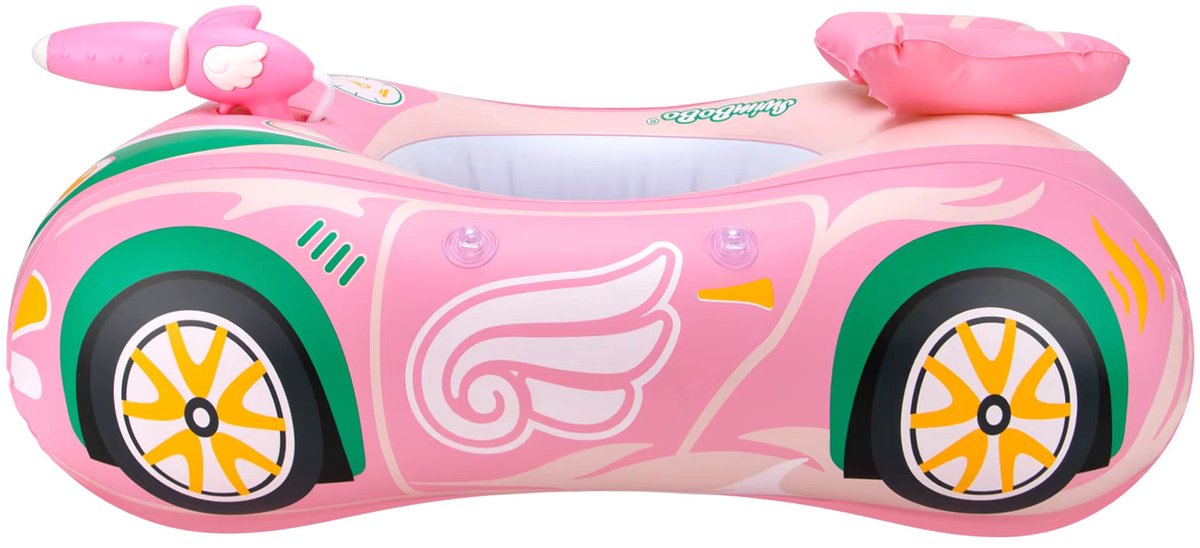 ZwemcoPool Opblaasbare Raceauto - Waterspelletje Zwembad - Met Waterpistool - Roze - 79 x 61 cm – foto 2