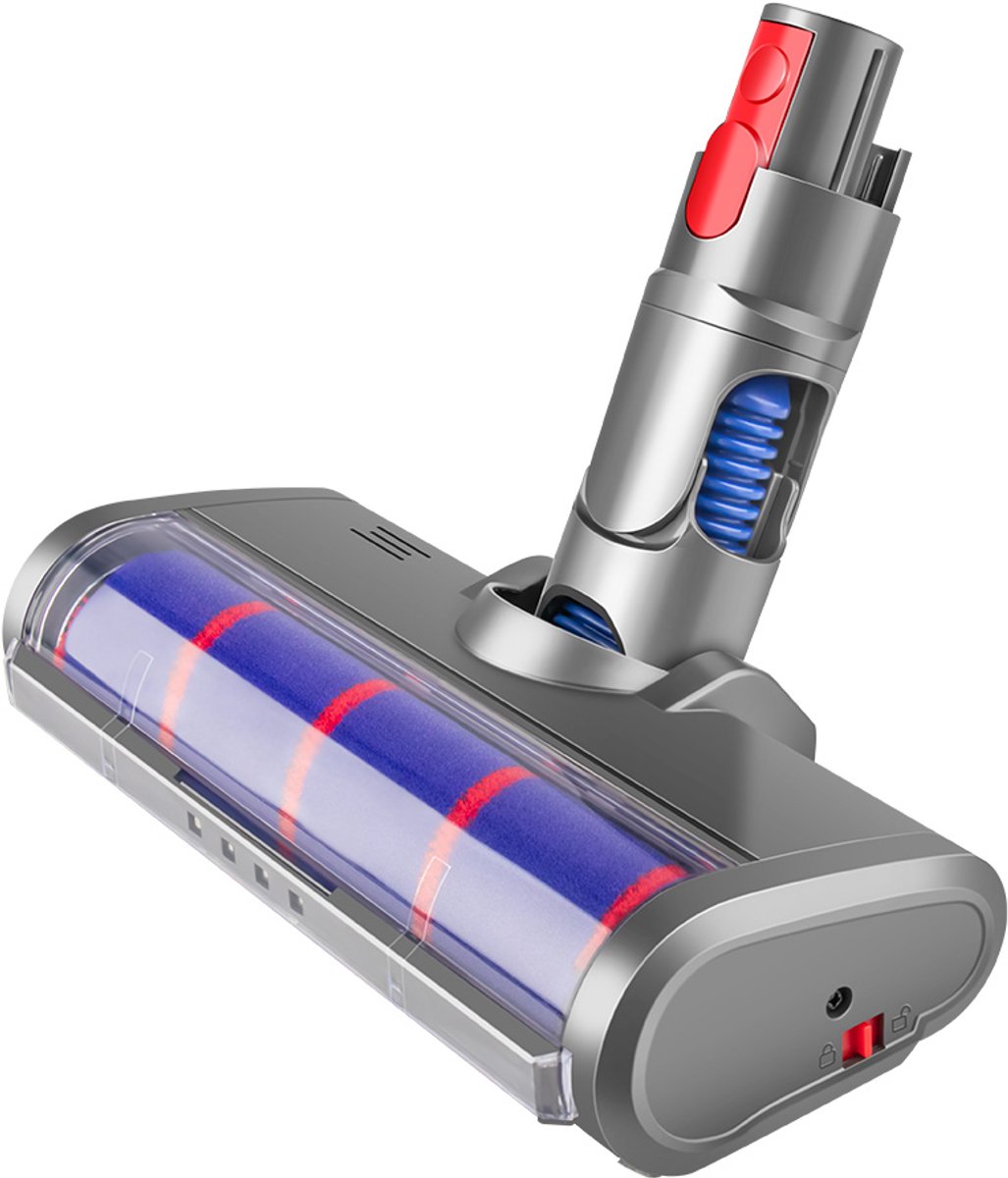 ZENC® Zuigmond Geschikt Voor Dyson V15, V11, V10, V8 & V7 Steelstofzuiger - Zachte Borstel - Vloerborstel Met 4 LED Lampen - Opzetstuk - Mondstuk - Stofzuigeraccessoires - Grijs