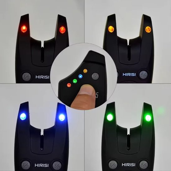 Archi S5 Draadloze beetmelder set - Hengelsport - Beetverklikkers met ontvanger - LED visalarm voor nachtvissen - Visaccessoires zwart — afbeelding 3