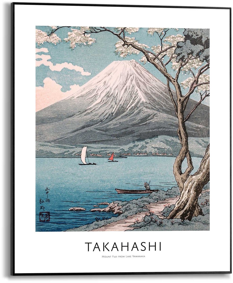 Schilderij Hiroaki Takahashi - Mount Fuji - 50 x 40 - Hout - REINDERS