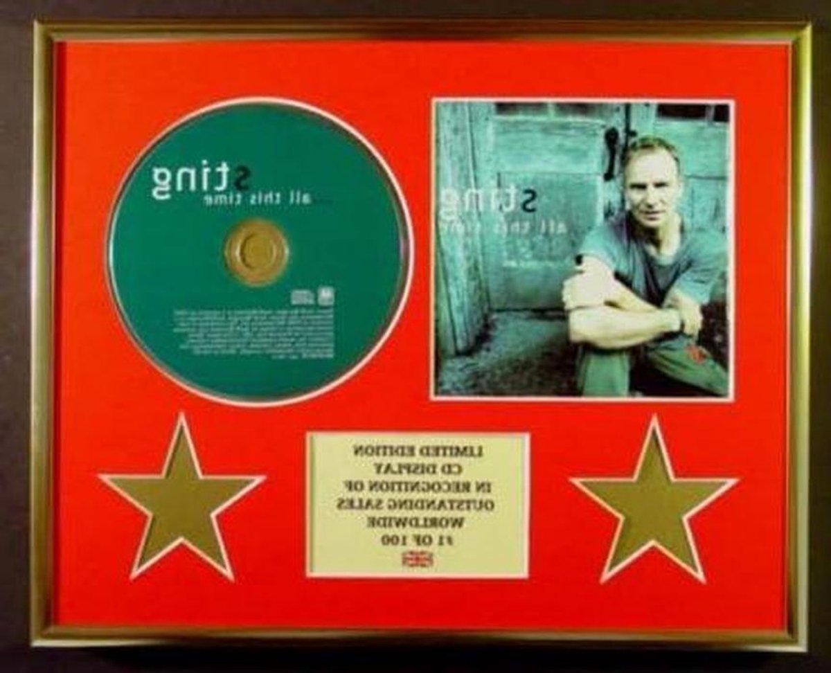 Muziek Display - Album Ingelijst - Muurdecoratie - Met Certificaat - 30 x 24 cm - Zwart