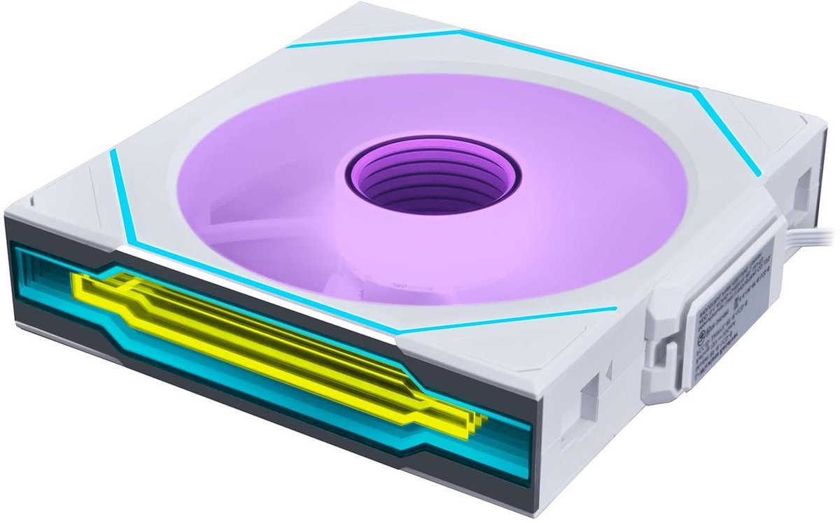 PC Ventilator - ARGB Ventilator - Computer Koeling - Draadloze Bediening - 120mm - Wit