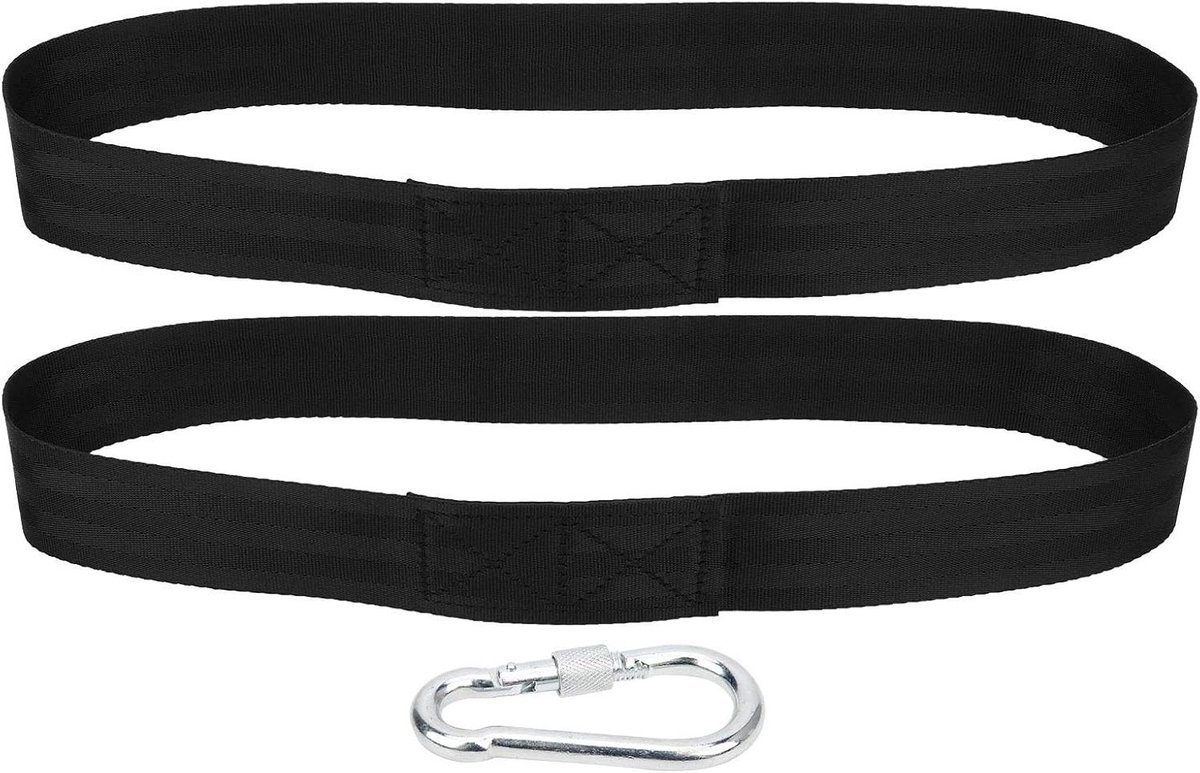 Training Touw Set - Fitness Touwen - Spiertraining Thuis - Versterkt Nylon Materiaal - 2 Pack 40cm - Zwart