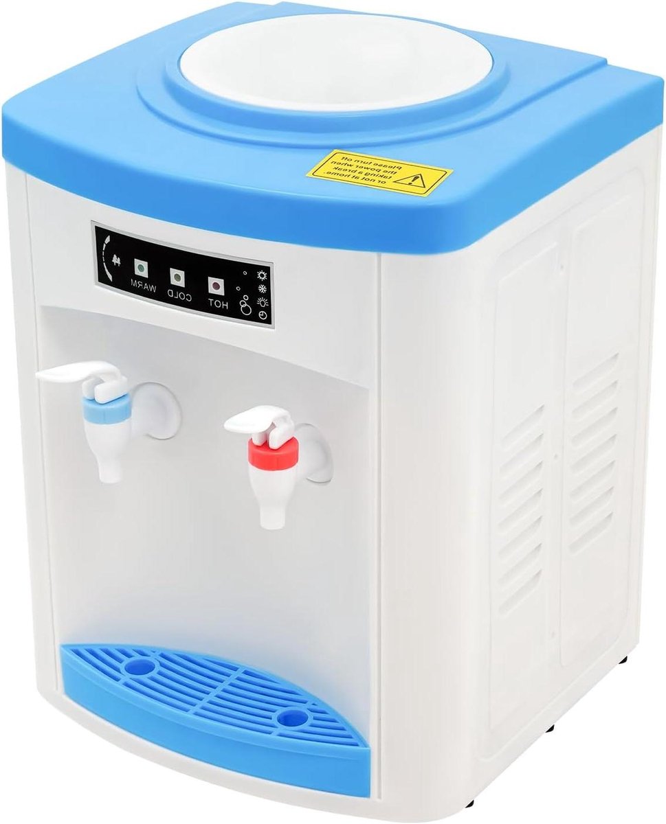 Elektrische Waterdispenser - Waterkoeler Fontein - Direct Drinken - Warm en Koud Water - 49 Gallons - Wit Blauw