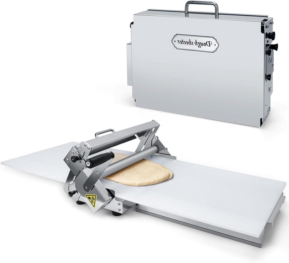 Deegroller - Bakmachine - Bakken Thuis - Instelbare Dikte - 300 mm Paneel - Zilver