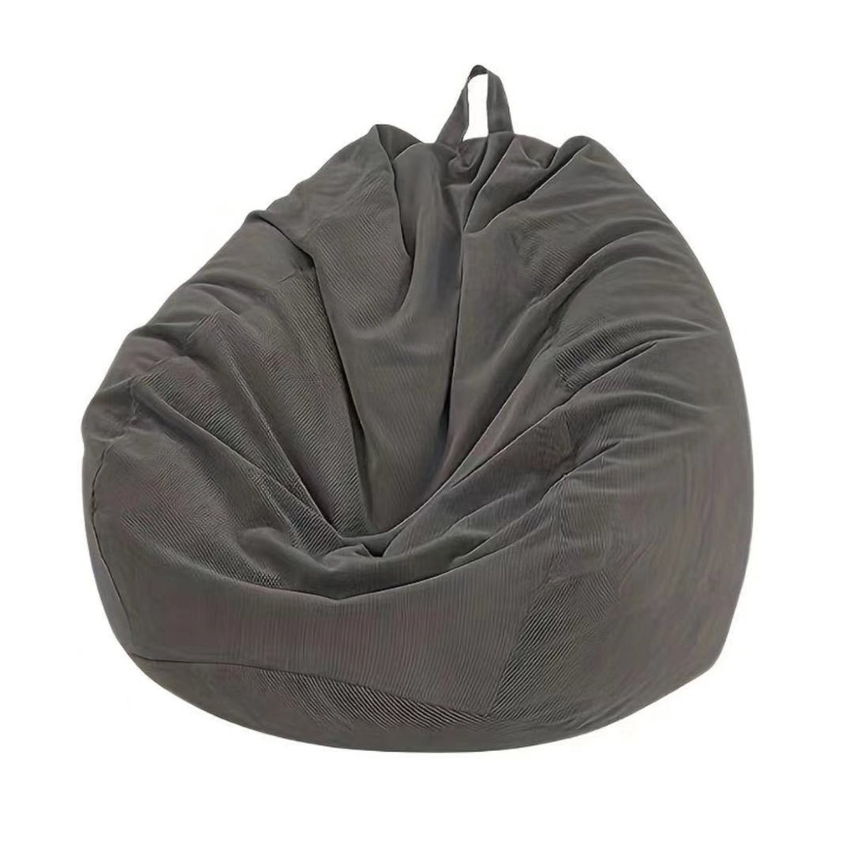 Donkergrijze katoen-linnen zitzakhoes 100×120cm zonder vulling | Comfortabel duurzaam model voor tieners en volwassenen | Perfect voor woon-, slaap- en speelkamer