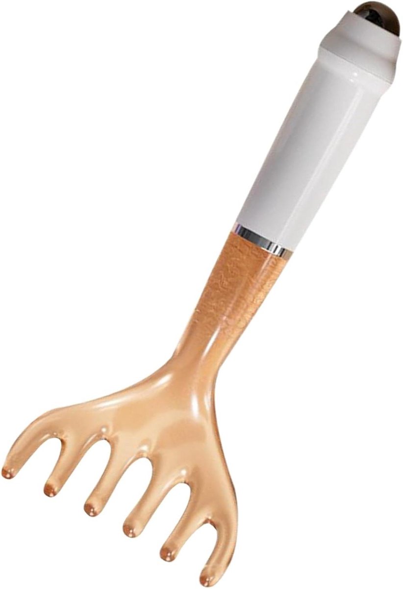 Hoofdkam Hars - Hoofdhuid Massager - Ontspanning Bevorderen - Zes Klauw Ontwerp - 22 x 7 x 3.4 cm - Zwart