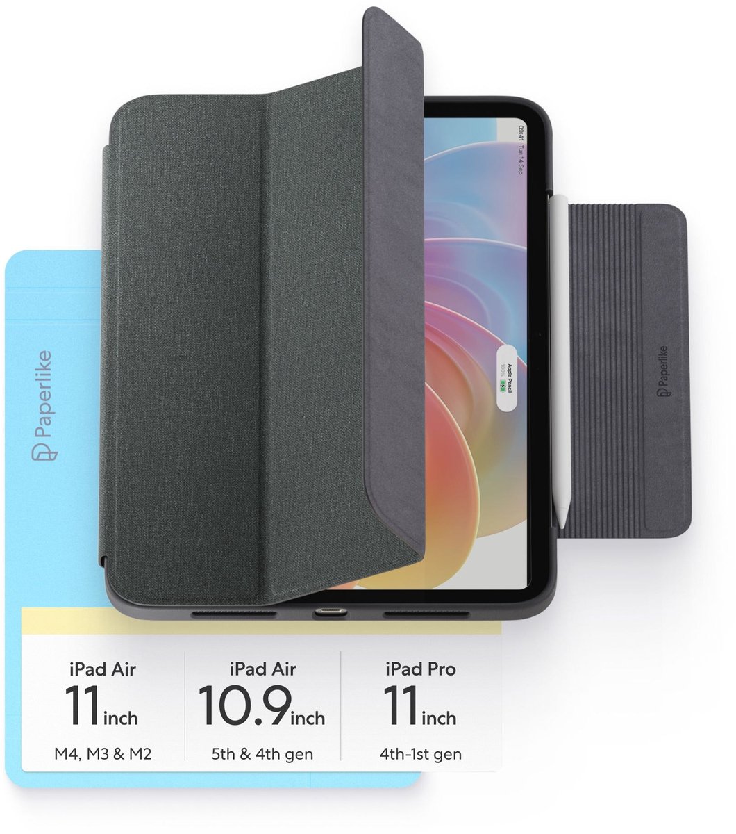 Paperlike® Bumper Case voor iPad Air 11 inch (M4, M3, M2), iPad Air 10,9 inch (5e & 4e gen.) & iPad Pro 11 inch (4e, 3e, 2e & 1e gen.) | Robuuste bescherming in een slank design