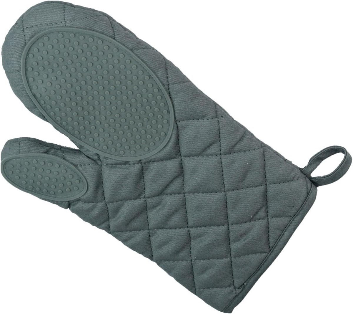 Baking Gloves van Silicone en Katoen in Antraciet, Antislip, Warmtebestendig, Ovenwant voor Keuken en Kookaccessoires