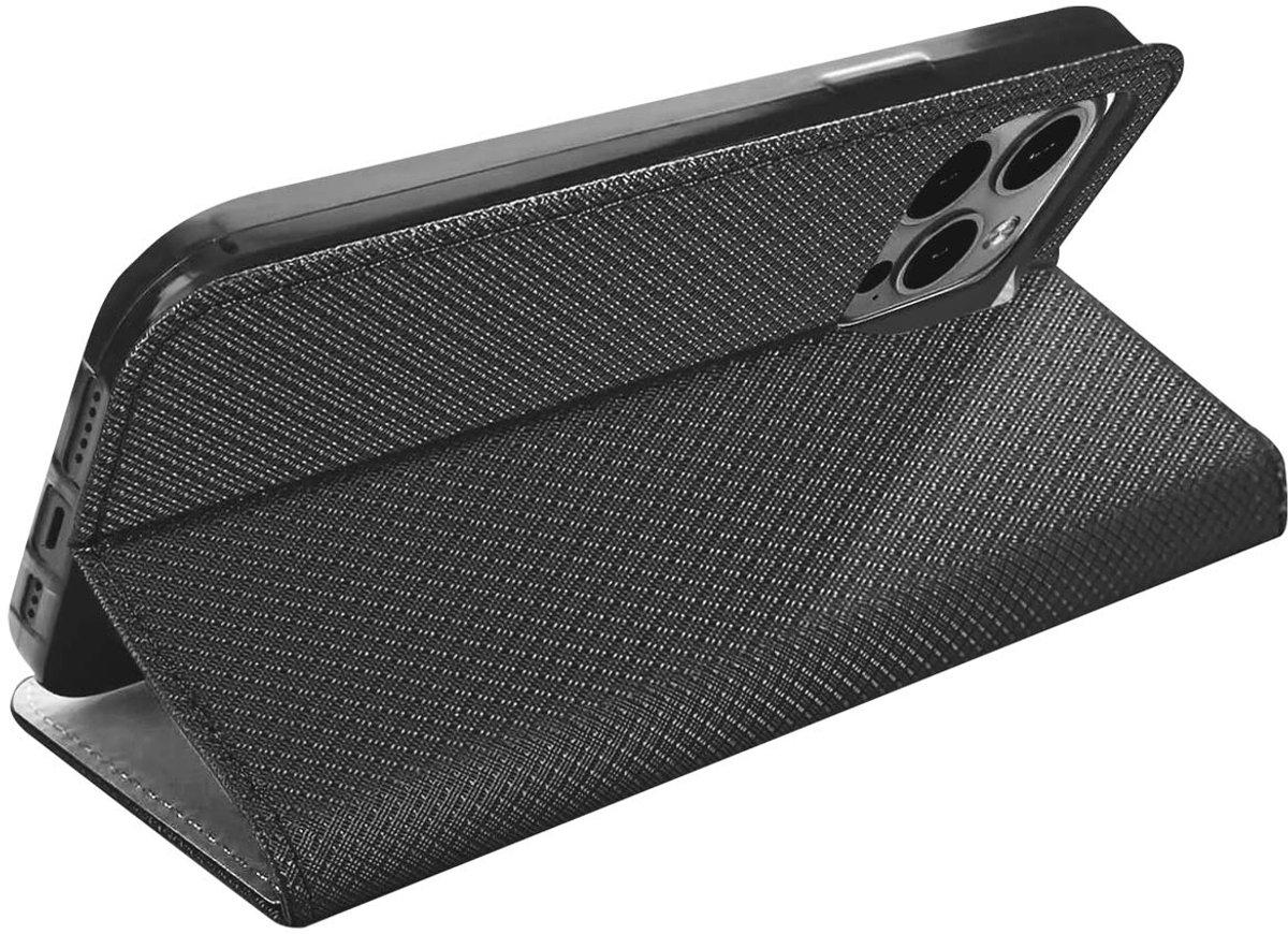 Jaym, Folio hoesje Geschikt voor Apple iPhone 14 Pro magnetische standaardfunctie, Zwart