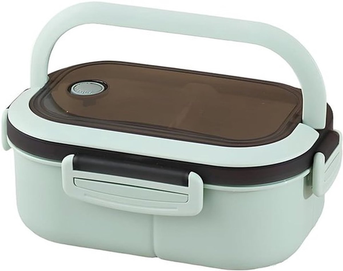 Lunchbox - Lunchbox Volwassenen - Bentobox - Met 3 Compartimenten - Geschikt Voor Magnetron En Vaatwasser - Bpa-Vrije - Lekvrije Bentobox - Voor Schoolreisjes/Kantoor/Picknick