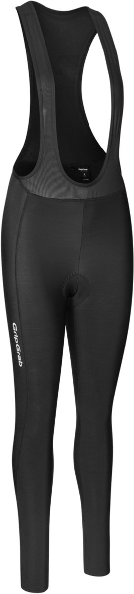 Gripgrab Fietsbroek lang met bretels Zwart Dames - GripGrab W's RIDE Thermal Bib Tights Black - M