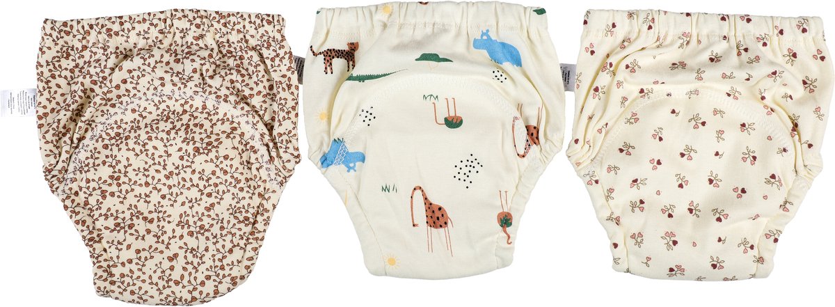 Bummy - Zindelijkheidsbroekjes - Oefenbroekjes zindelijkheid - 3 Stuks - Maat L (14,5-17kg) - Trainingsbroekjes - Wasbaar & Waterdicht - Zacht Premium Katoen - REACH-getest