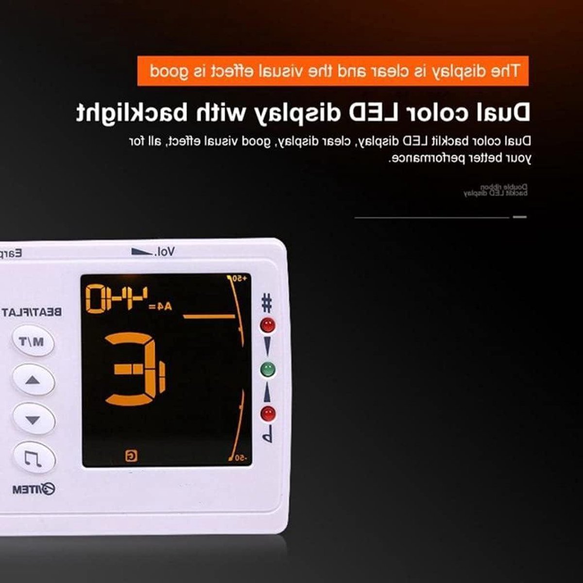 Digitale Metronoom - Stemapparaat - Muziek oefenen - Tweekleurig LED - Compact formaat - Wit