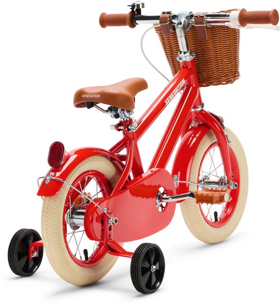 Generation Retro 12 inch Rood - Kinderfiets met Mandje van Generation — afbeelding 3