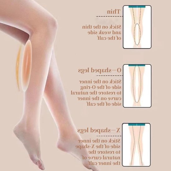 Zachte silicone kuitkussens, zelfklevende huidkleurige correctoren voor slanke benen, ideaal voor comfort en ondersteuning — afbeelding 4