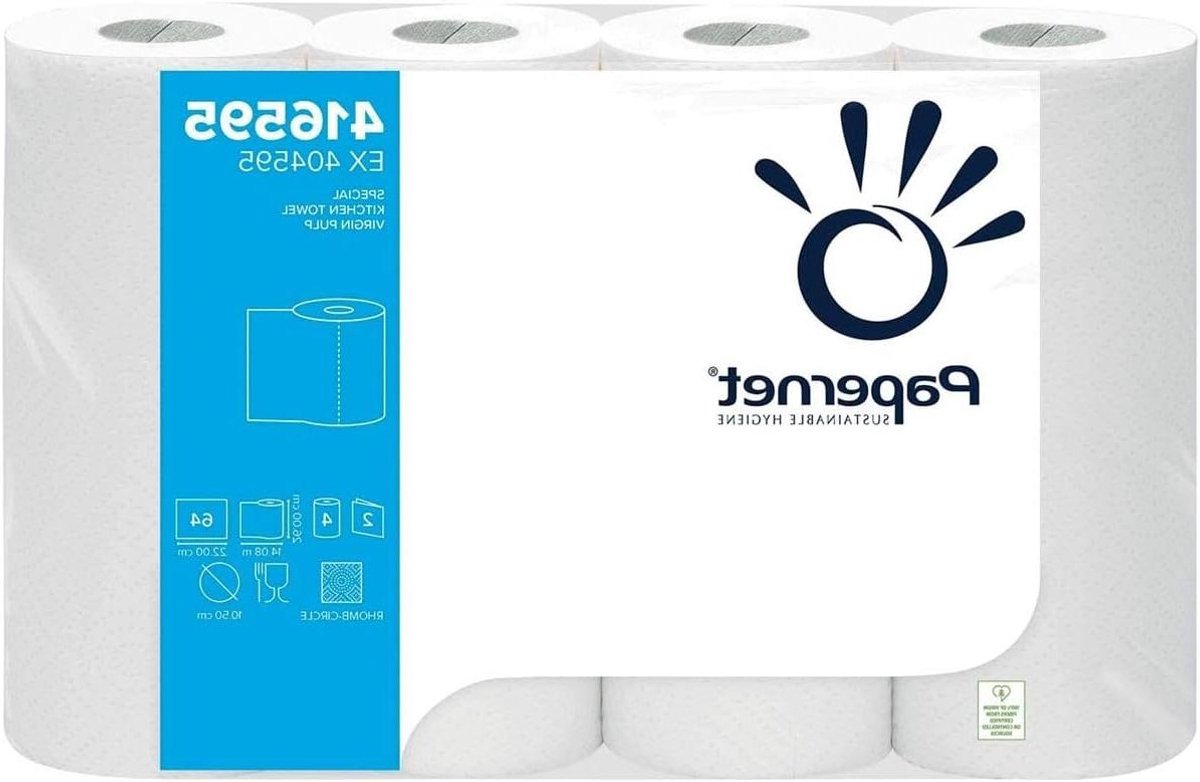 Keukenrol - Papierrol Keuken - Huishoudelijk Gebruik - 2-Laags Papier - 4 Rollen - Wit