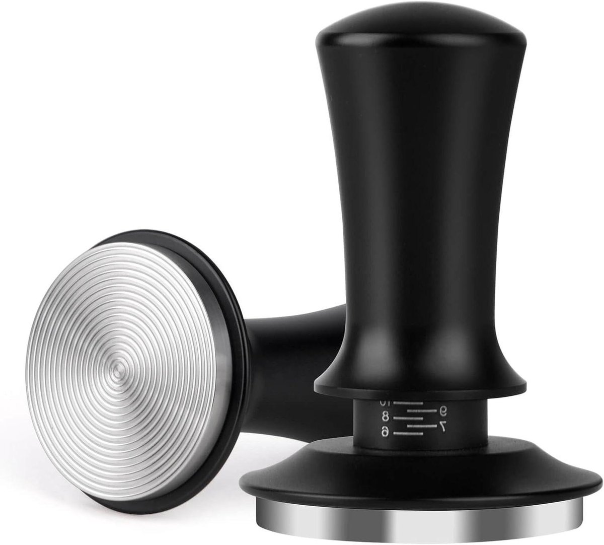 Koffiestamper - Espresso Tamper - Espresso Maken - Veerbelast Instelbaar - 54 mm - Zilver