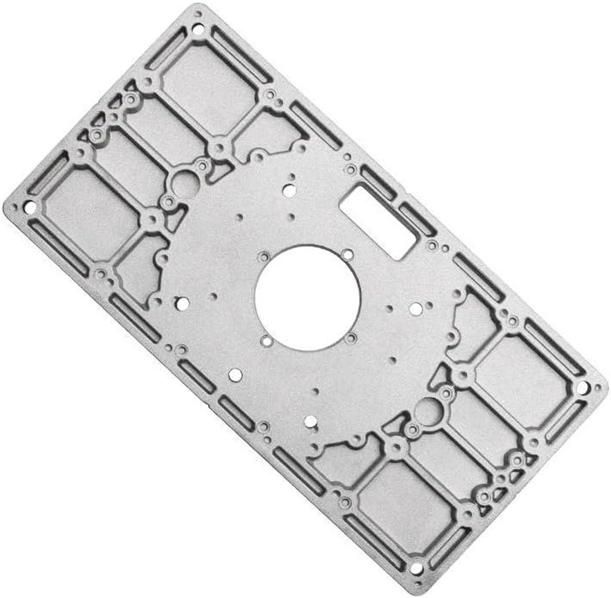 Freestafel Inzetplaat - Router Tafel Insert - Houtbewerking Precisie - Aluminiumlegering Frame - 234x119 mm - Zilver