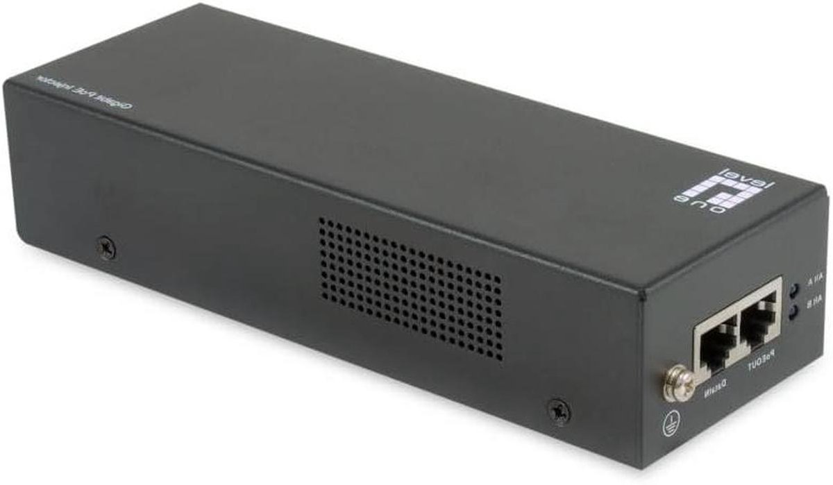 PoE Injector - Stroom Injector - Netwerkapparaten Voeden - 90W Vermogen - 1 poort - Zwart