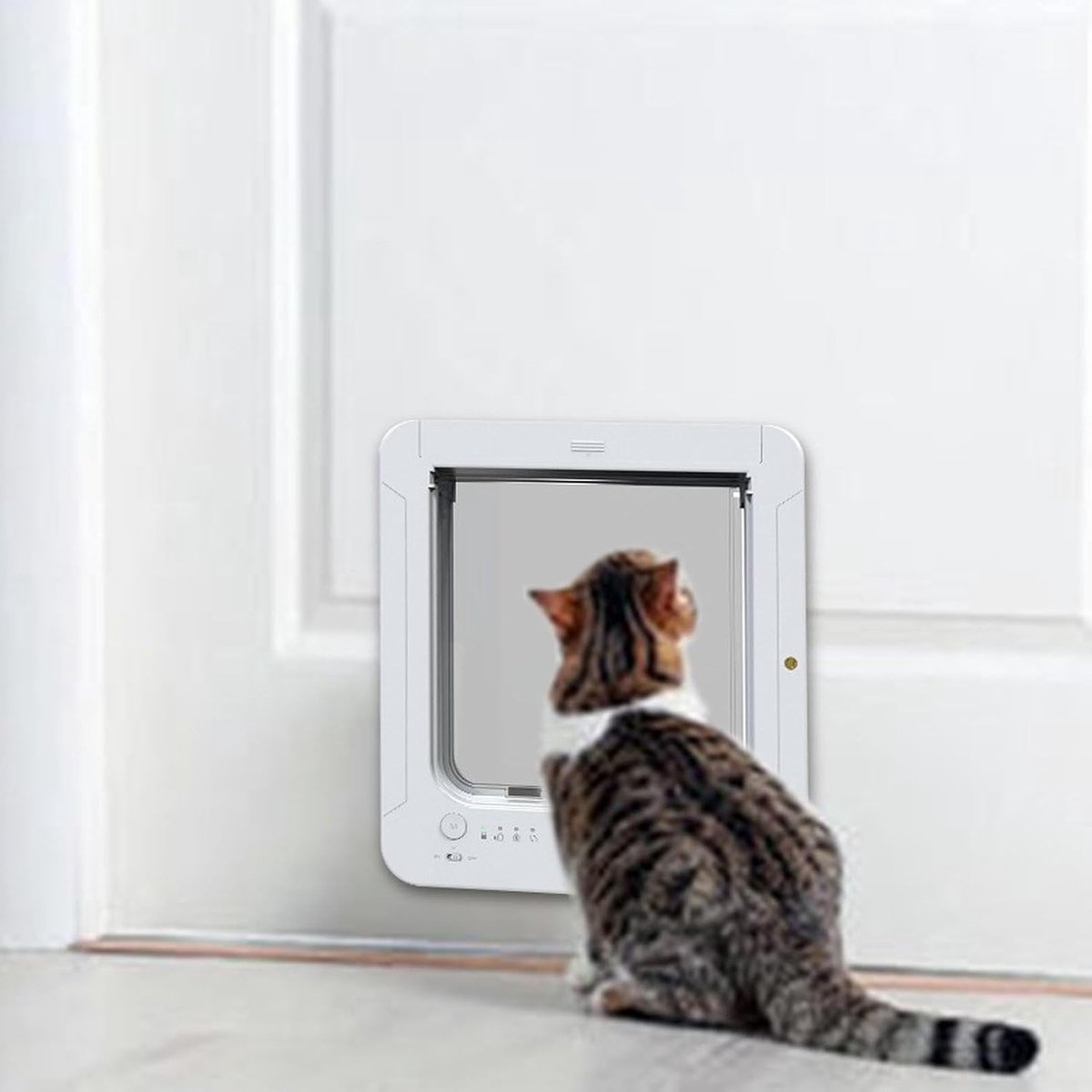 Allecto- Slimme kattenluik - microchip - automatisch detecterende - binnen en buiten - hondenluik - halsbandsensoren - vergrendeling - muren - huis thumbnail 3