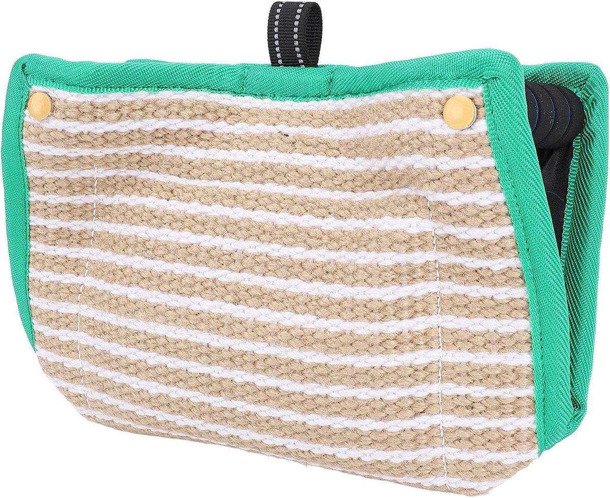 Hond Bijtkussen – Trainingskussen Hond – Gedragstraining Hond – Dikke Jutestof – 33 x 28 x 13 cm – Natuurlijk