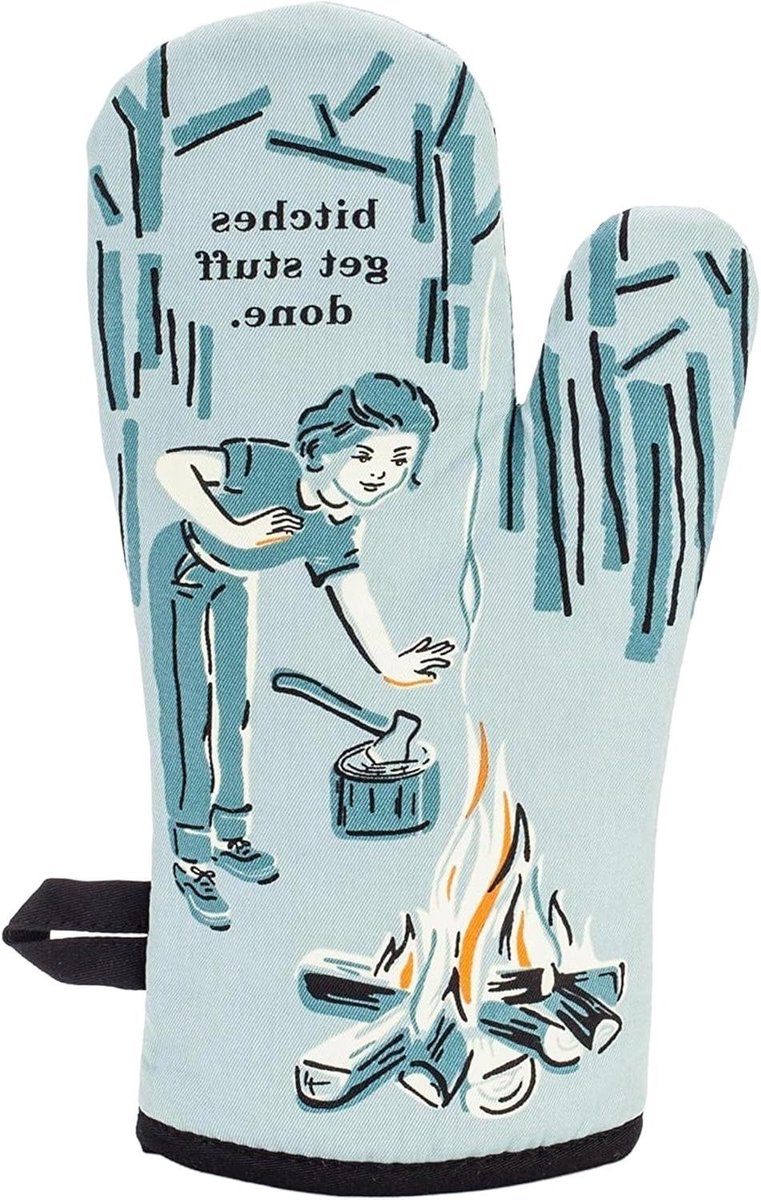 Ovenwanten - Keukenhandschoen - Keukenwerk - Grappig ontwerp - 111 Gram - Blauw