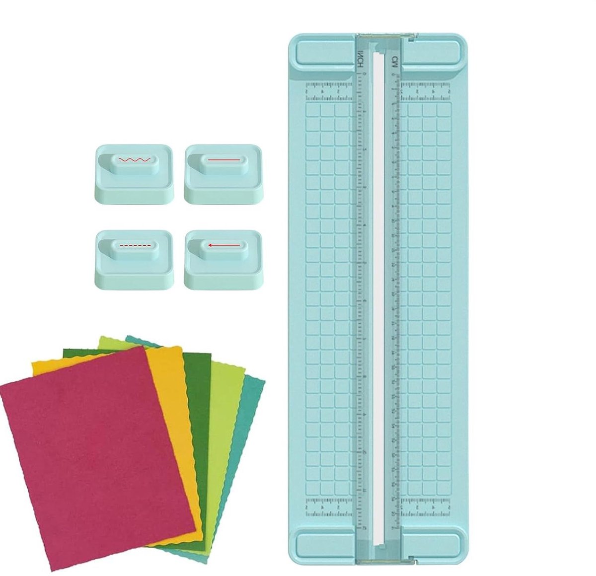 Papier Snijder - Papier Snijapparaat Roterende Trimmer - Handwerk en Kantoor - Bidirectioneel Snijden - 365 cm - Blauw