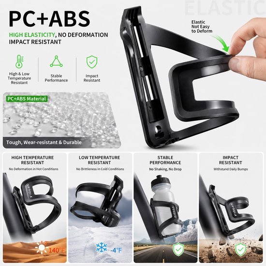 Fietsbekerhouder - Bidonhouder Fiets - Fietsen Onderweg - Specifiek voor Cannondale - 45 gram - Zwart — afbeelding 5