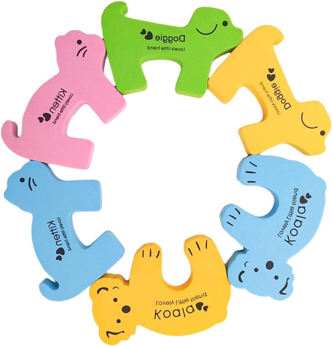 Deurklemmen - Deurstopper - Kinderveiligheid - Schattig Cartoonontwerp - 6 Stuks - Diverse kleuren