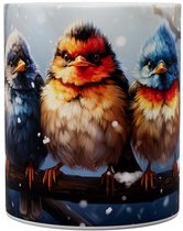 Vogels - 3 Birds On Branches - Mok 440ml 440
