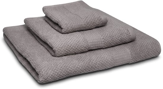 DoubleDry Popcorn Weave Serviettes de toilette 30x50 cm - Lot de 8 - 100% Coton 450 g/m2 - OEKO-TEX Made in Green - Gris
