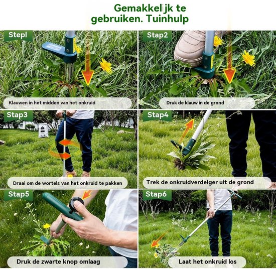 TOVBMUP Wieder - Drieklauwenontwerp - Efficiënt wieden - Klauwen en pedaal van verdikt gehard roestvrij staal - Tuingereedschap - 100 cm lang van Tovbmup — afbeelding 3