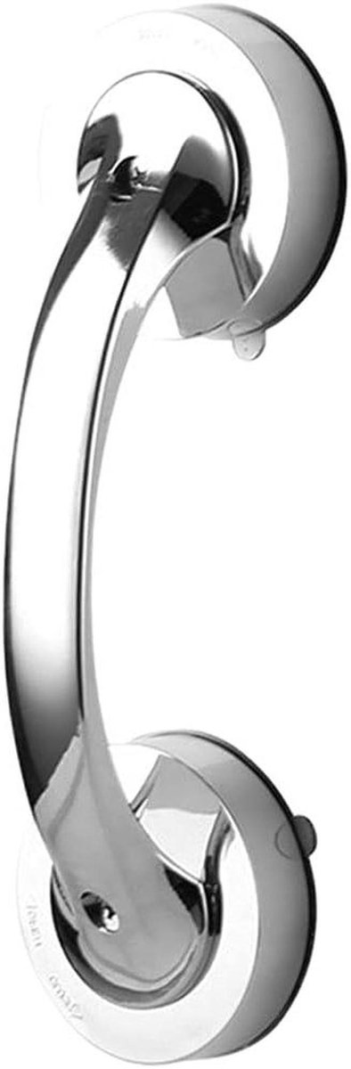 Zuiggreep Hulp Handvat - Badkamergreep - Veiligheid Vergroten - Nagelvrij Boren - 20.5 cm Lengte - Zilver