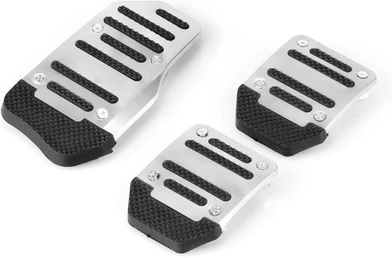 Auto Pedaal Covers - Pedaal Set - Sportief Rijden - Antislip Oppervlak - 3 stuks - Zilver — afbeelding 2
