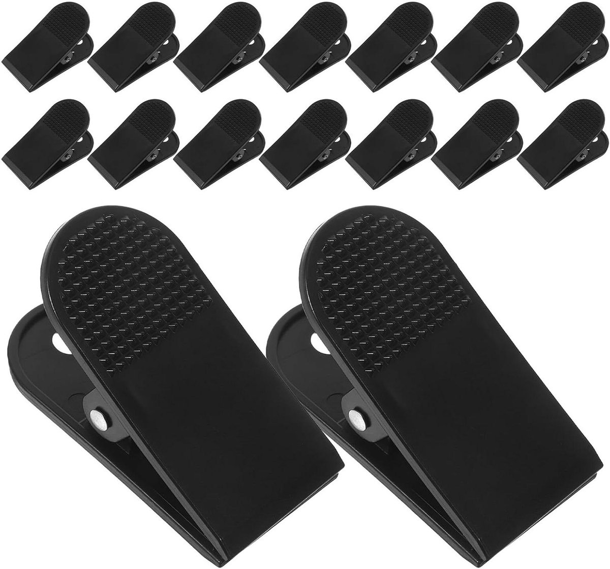 Veiligheidsschakelaarclip Loopband - Noodstop Accessoire - Fitness Veiligheid - Snelle Bevestiging - 16 Stuks - Zwart